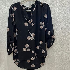 Daniel Rainn Black Floral Blouse